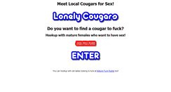 Desktop Screenshot of lonelycougars.com